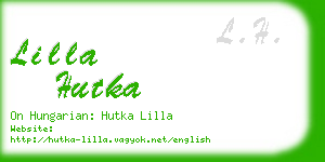 lilla hutka business card